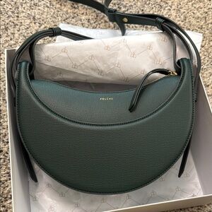 Polene numero dix green crossbody